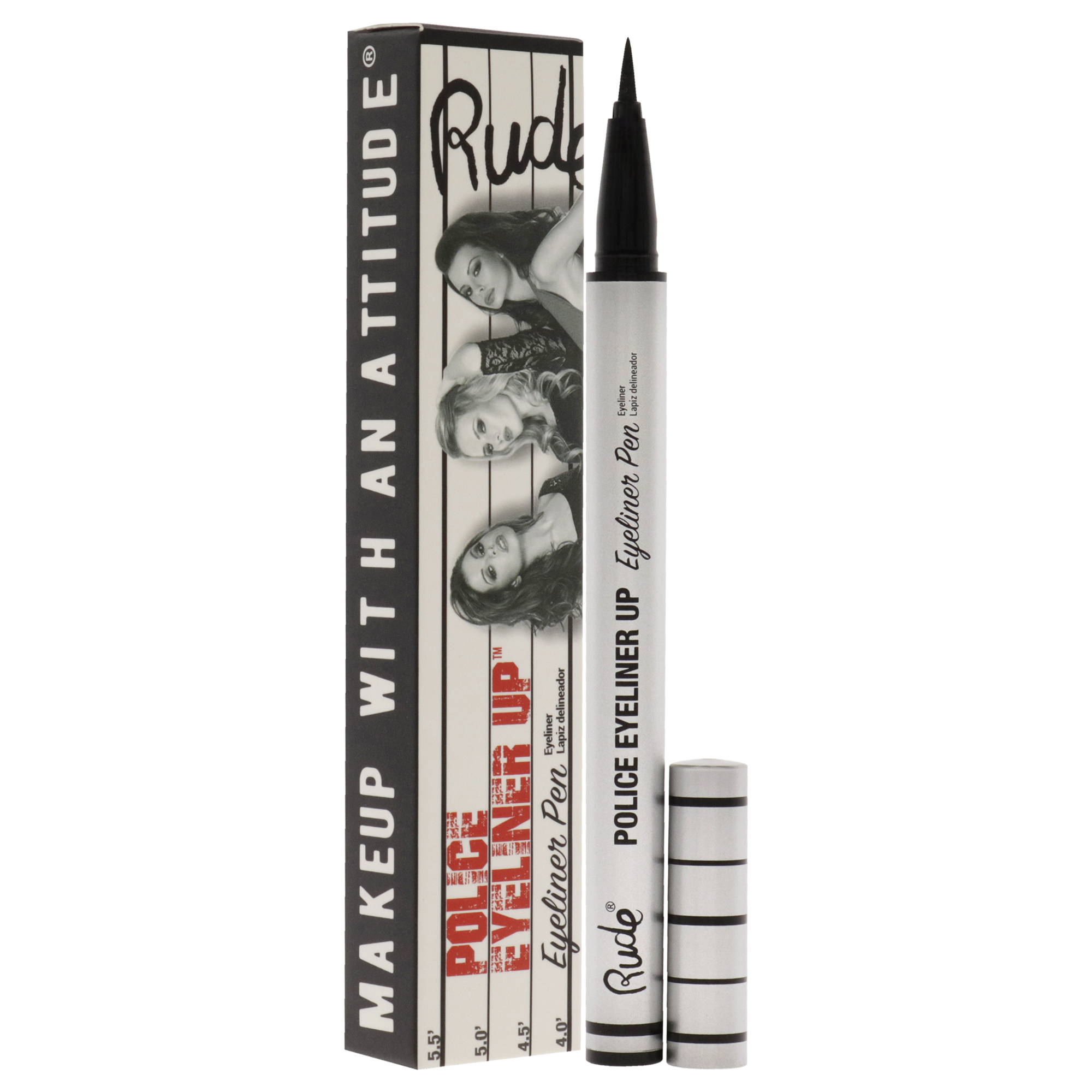 Foto 4 pulgar | Police Eyeliner Up Eyeliner Pen - Bail Bond Rude Cosmetics Black Colour