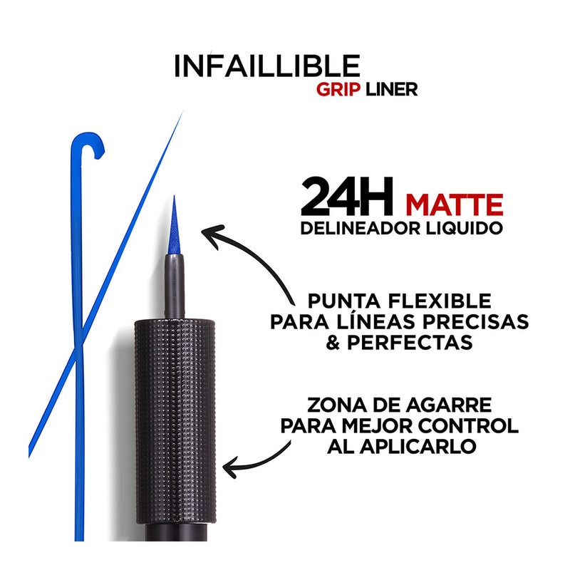 Foto 4 pulgar | Delineador de Ojos L'oréal Paris Infaillible Liquid Matte 02 Blue