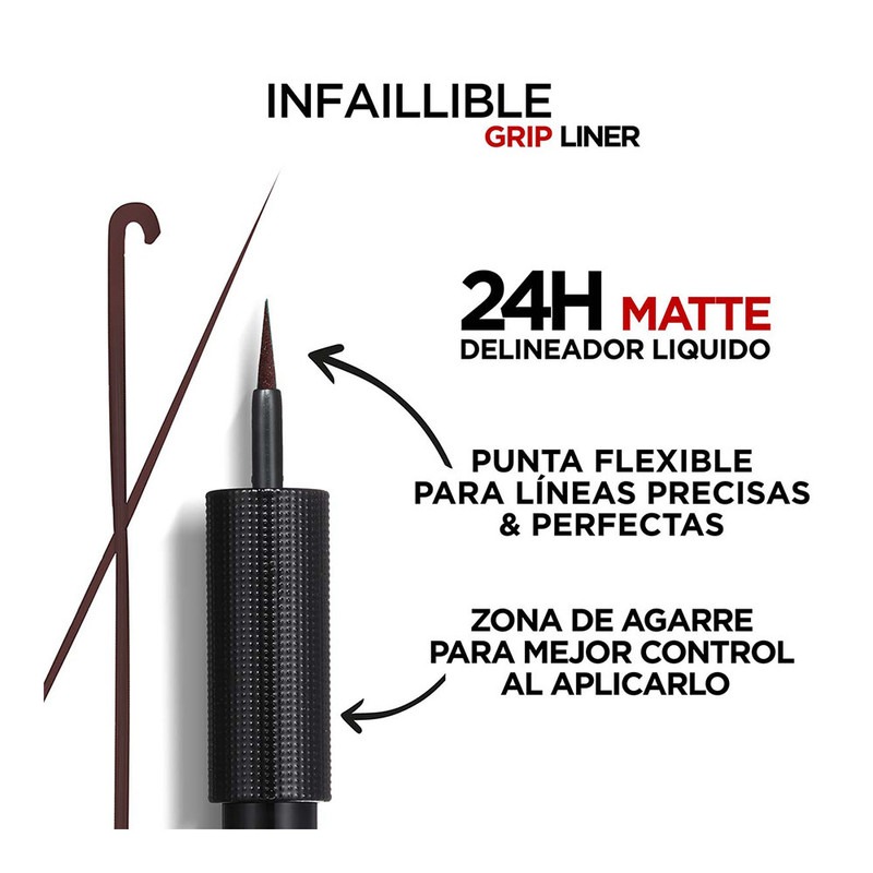 Foto 4 pulgar | Delineador de Ojos L'oréal Paris Infaillible Liquid Matte 03 Marrón