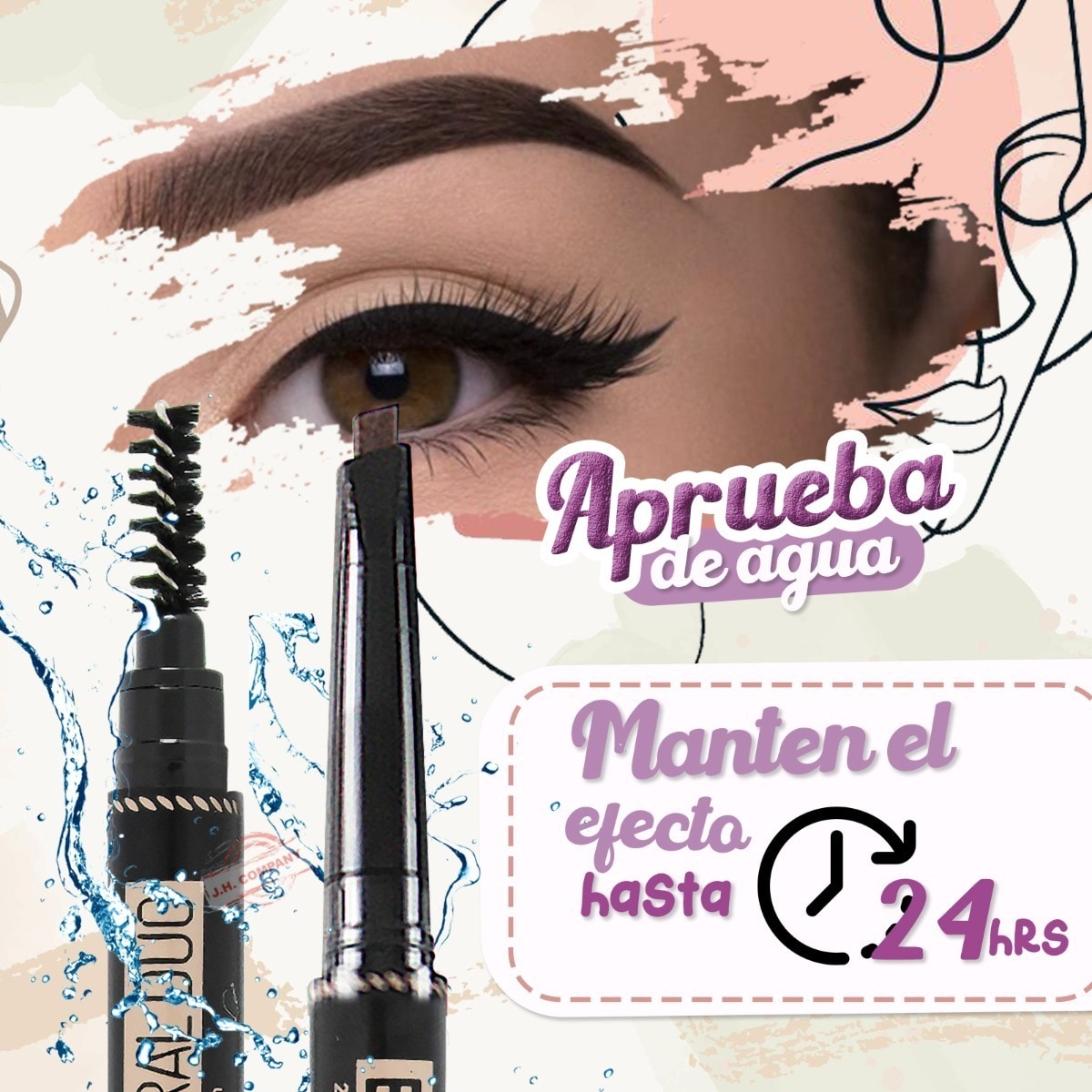 Lápiz Con Cepillo Para Cejas Brow Natural Duo 2 En 1, Fiaxen | Coppel.com