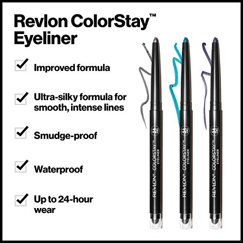 Foto 4 pulgar | Venta Internacional - Lápiz Delineador De Ojos Revlon Colorstay Waterproof 201 Negro, Paquete De 2