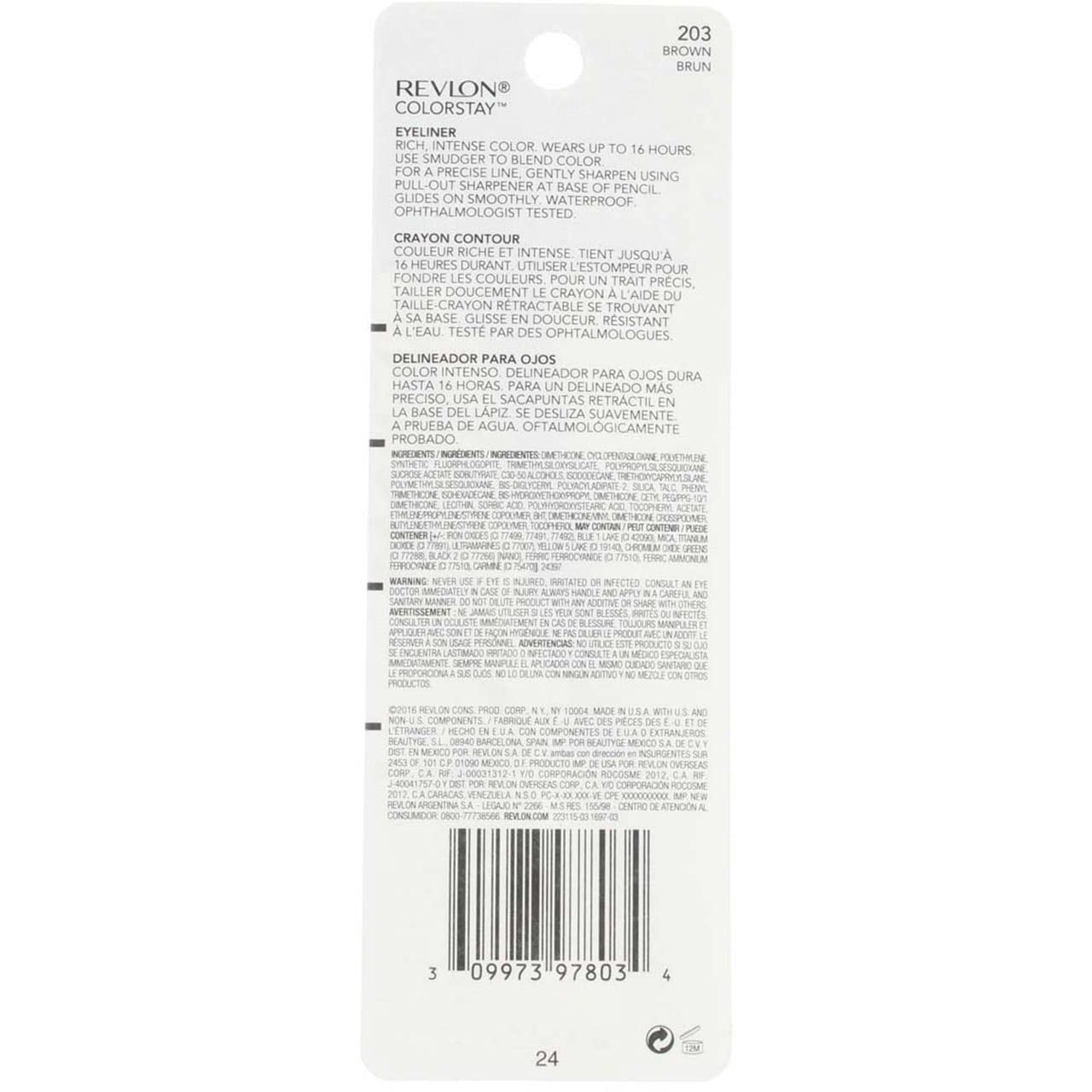 Foto 4 pulgar | Lápiz Delineador de Ojos Revlon Colorstay Brown 203 - Venta Internacional
