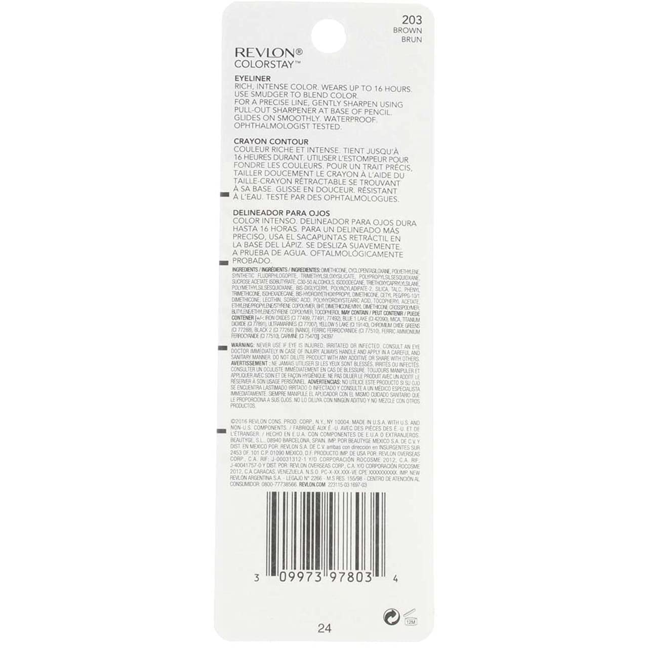Foto 6 pulgar | Lápiz Delineador de Ojos Revlon Colorstay Brown 203 - Venta Internacional