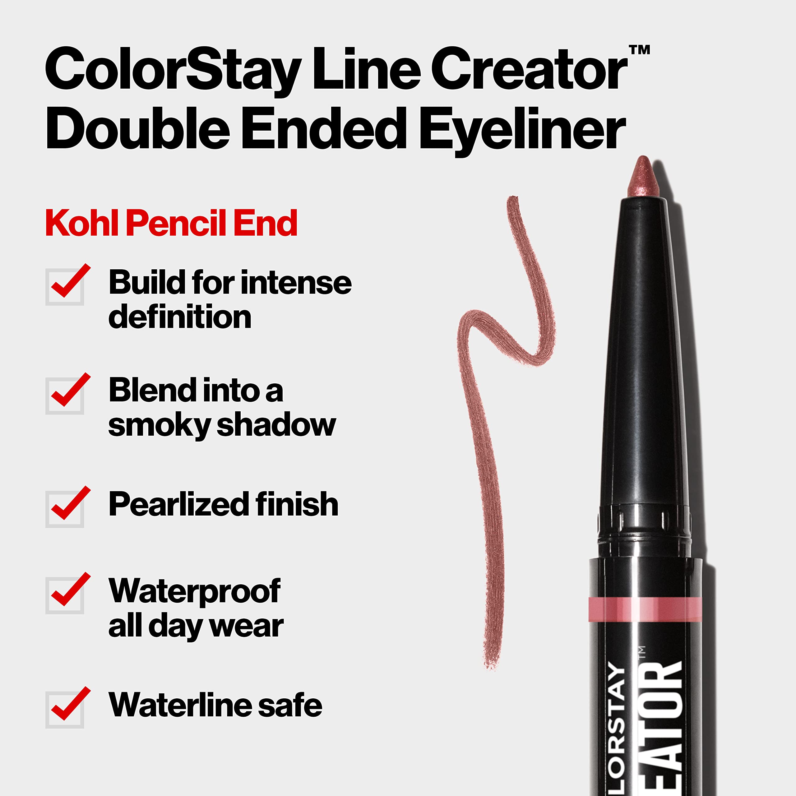 Foto 5 | Delineador de Ojos Y Lápiz Kohl Ahumado Revlon Colorstay Line Creator - Venta Internacional