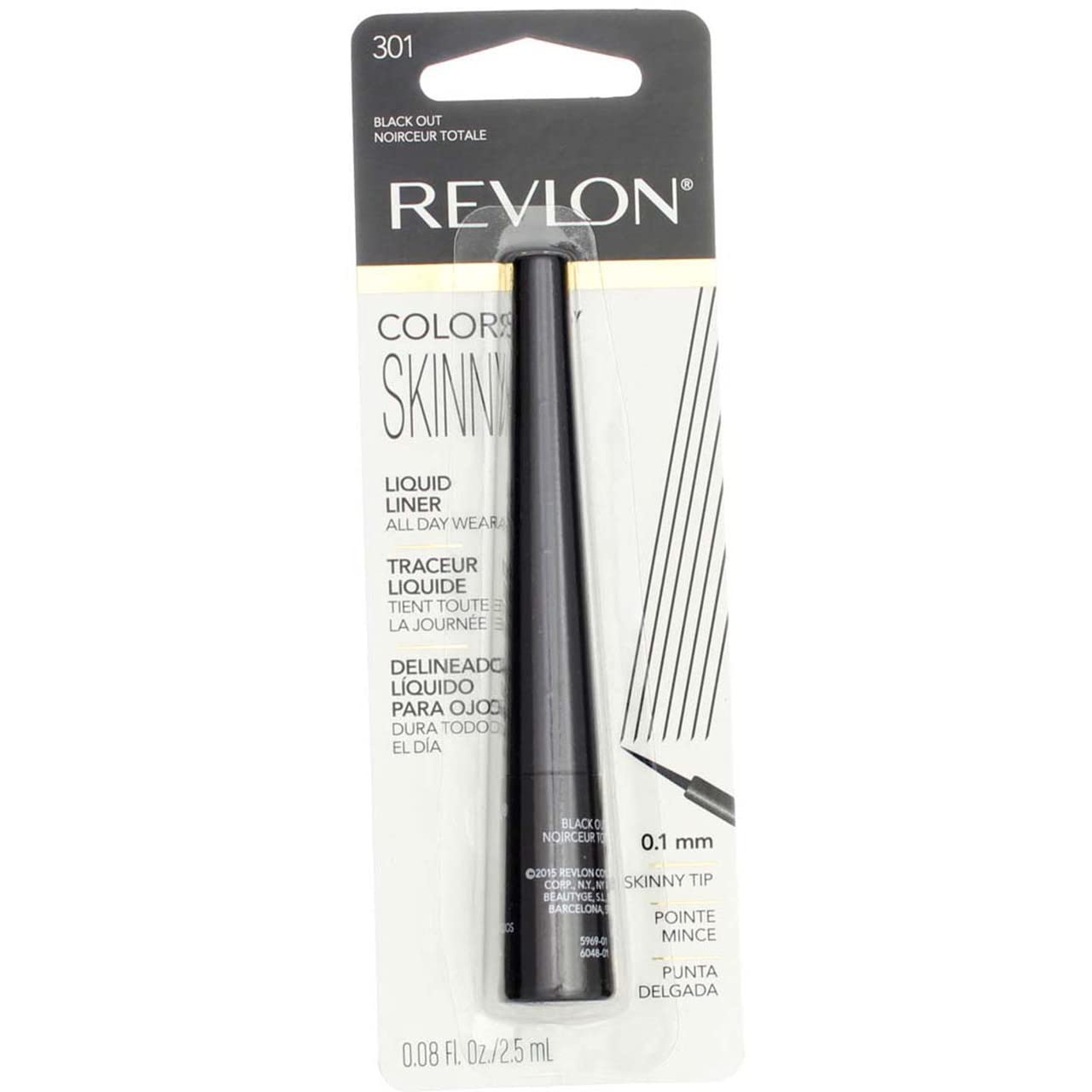 Delineador de Ojos Revlon Colorstay Skinny Liquid 301 Black 2.4 ml - Venta Internacional