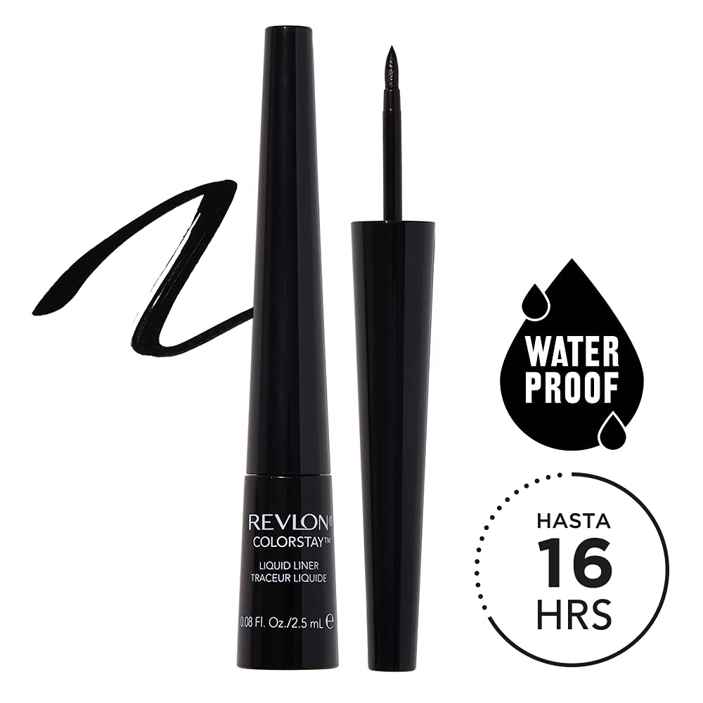 Foto 4 pulgar | Delineador Líquido Revlon Colorstay Waterproof Black - Venta Internacional