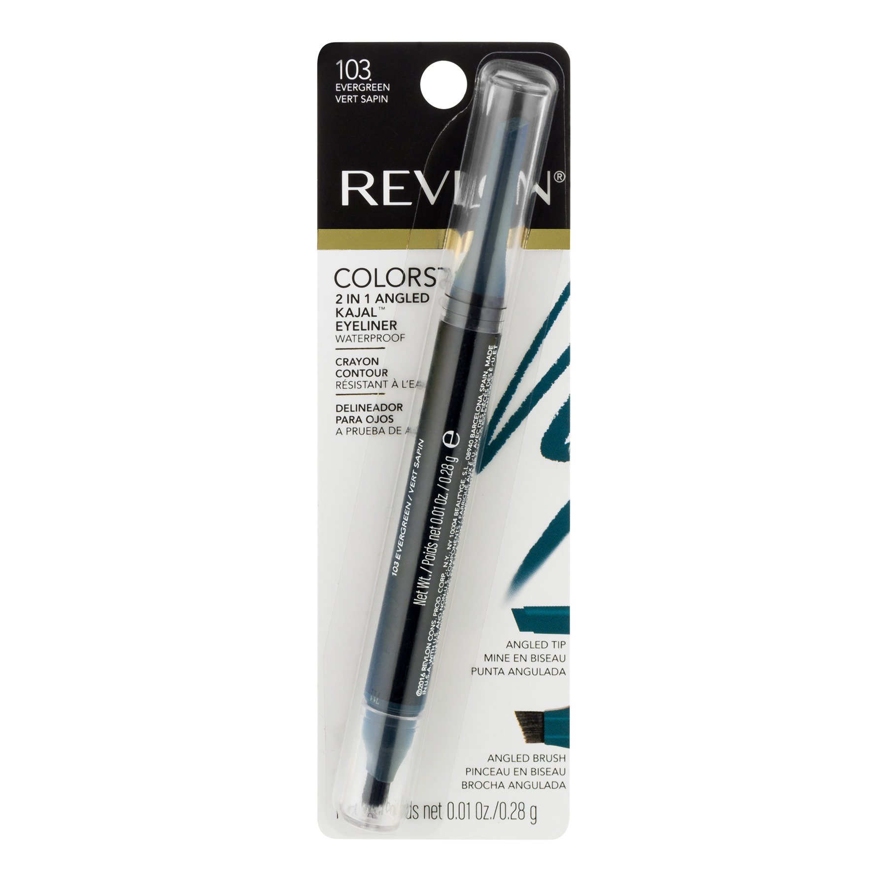 Delineador de Ojos Revlon Colorstay 2 en 1 Angled Kajal Waterproof - Venta Internacional