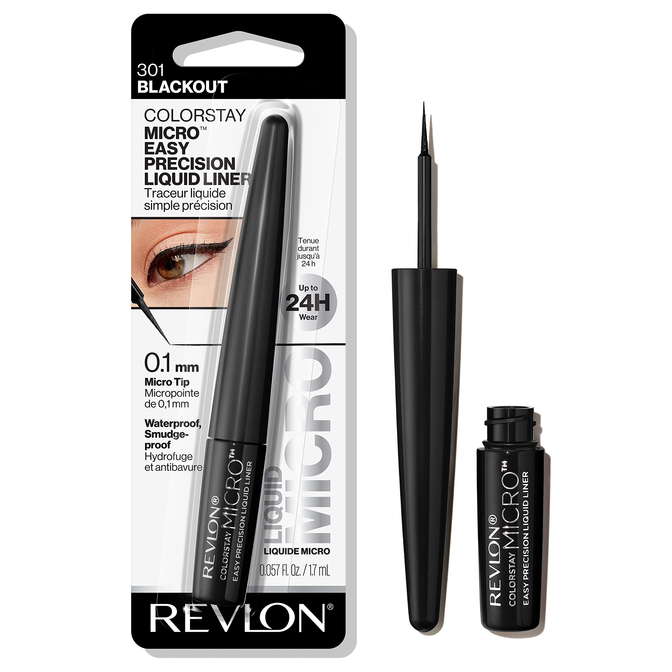 Foto 2 pulgar | Delineador Líquido Revlon Colorstay Micro Easy Precision 301 Black - Venta Internacional