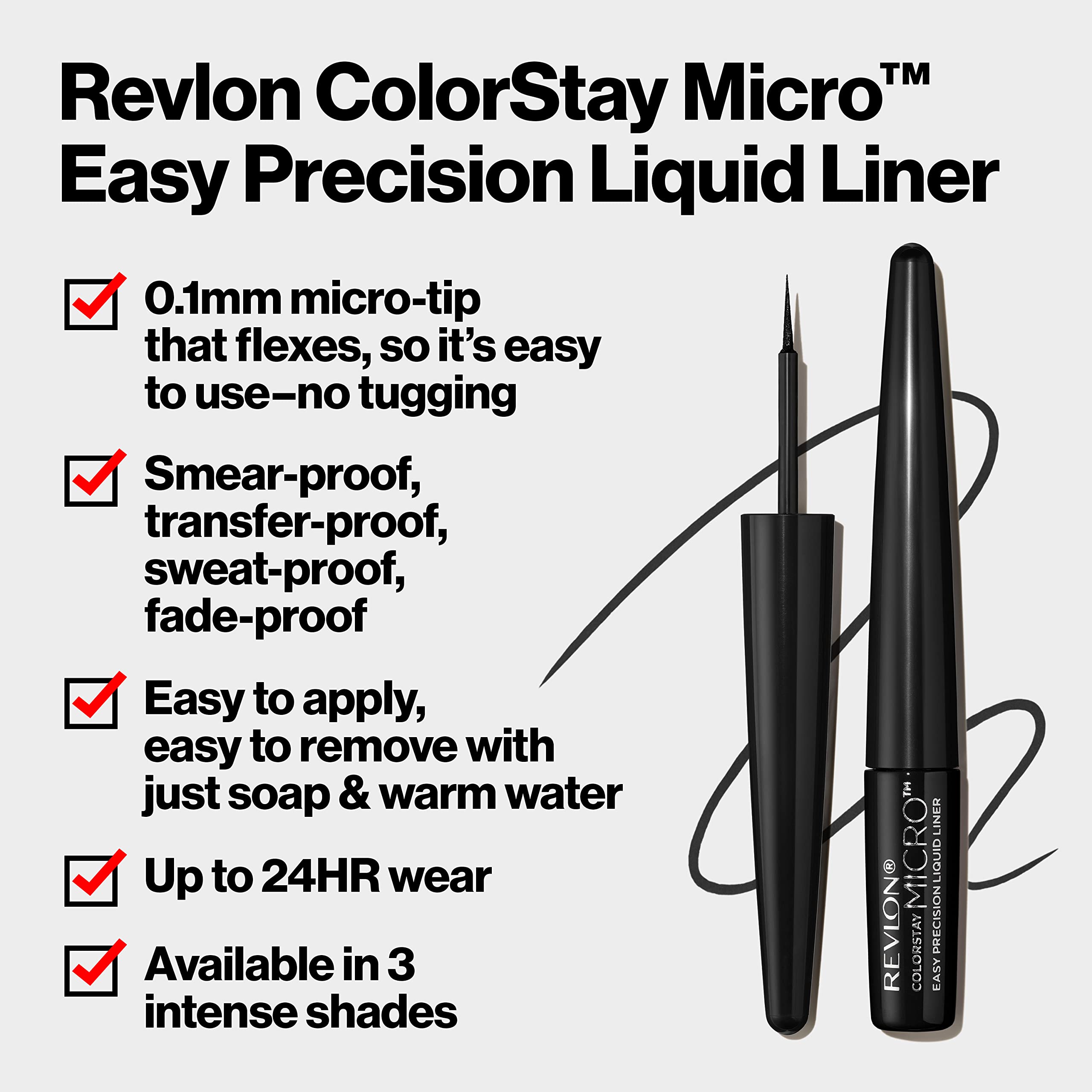 Foto 4 | Delineador Líquido Revlon Colorstay Micro Easy Precision 301 Black - Venta Internacional