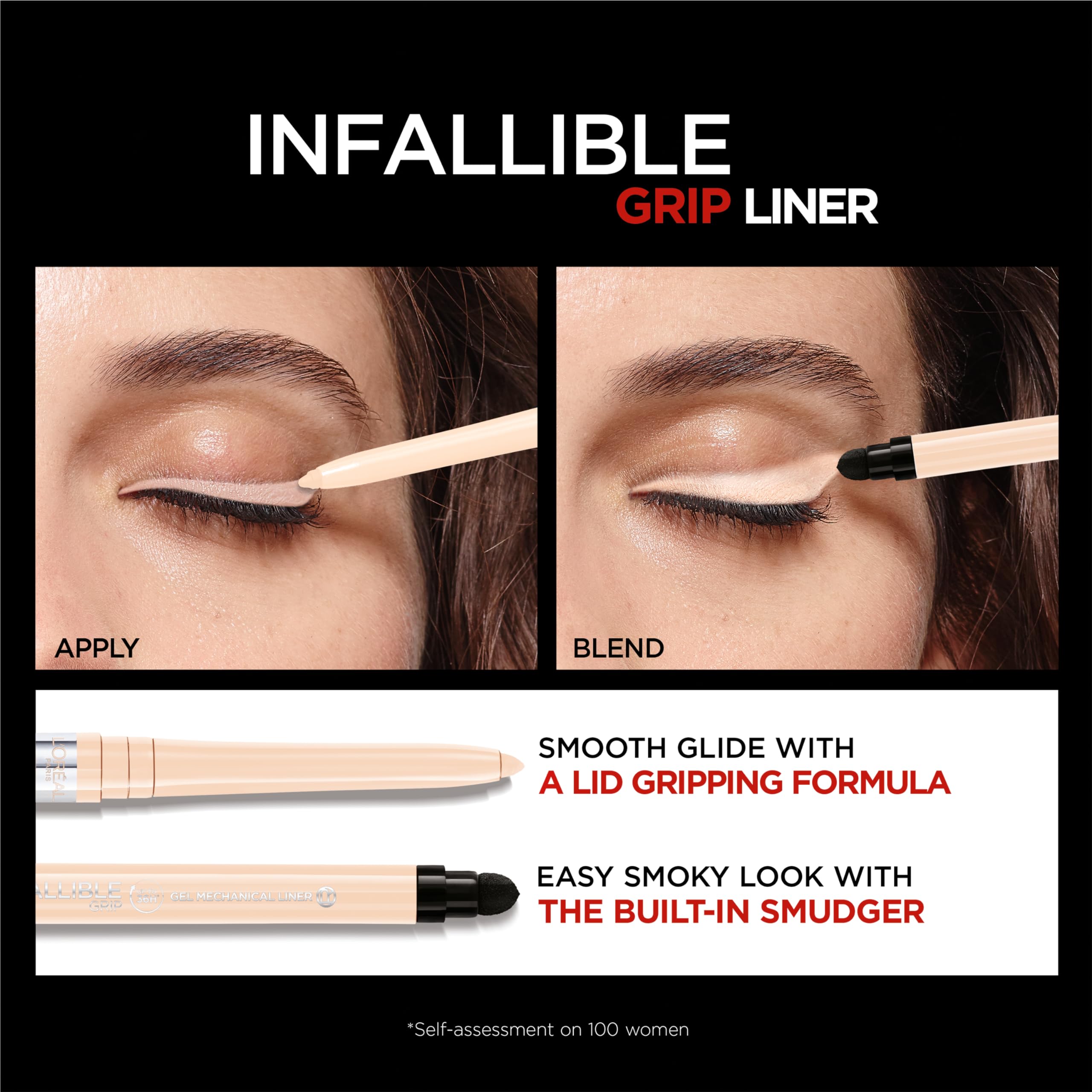 Foto 5 | Lápiz Delineador De Ojos L'oreal Paris Infallible Grip Waterproof 1 Ml - Venta Internacional.