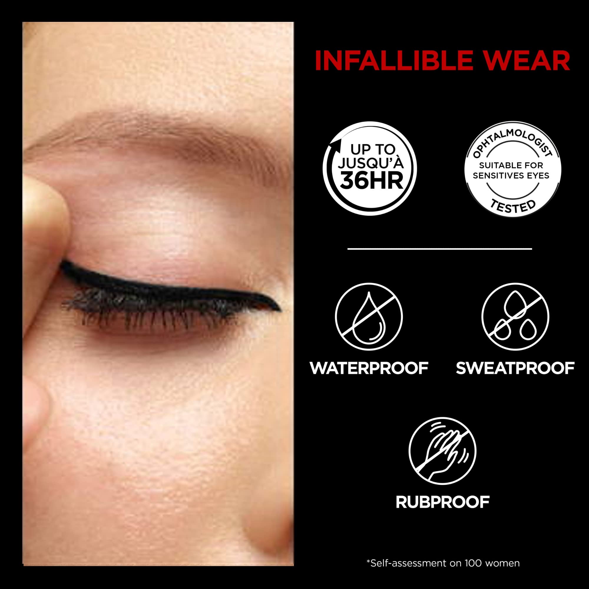 Foto 4 pulgar | Lápiz Delineador De Ojos L'oreal Paris Infallible Grip Intense Black - Venta Internacional.