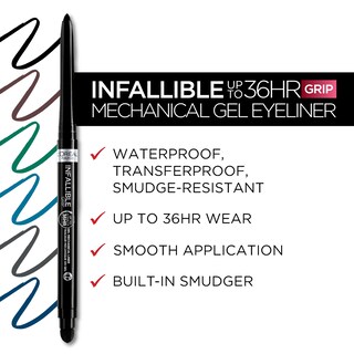 Foto 7 | Lápiz Delineador De Ojos L'oreal Paris Infallible Grip Waterproof 1 Ml - Venta Internacional.