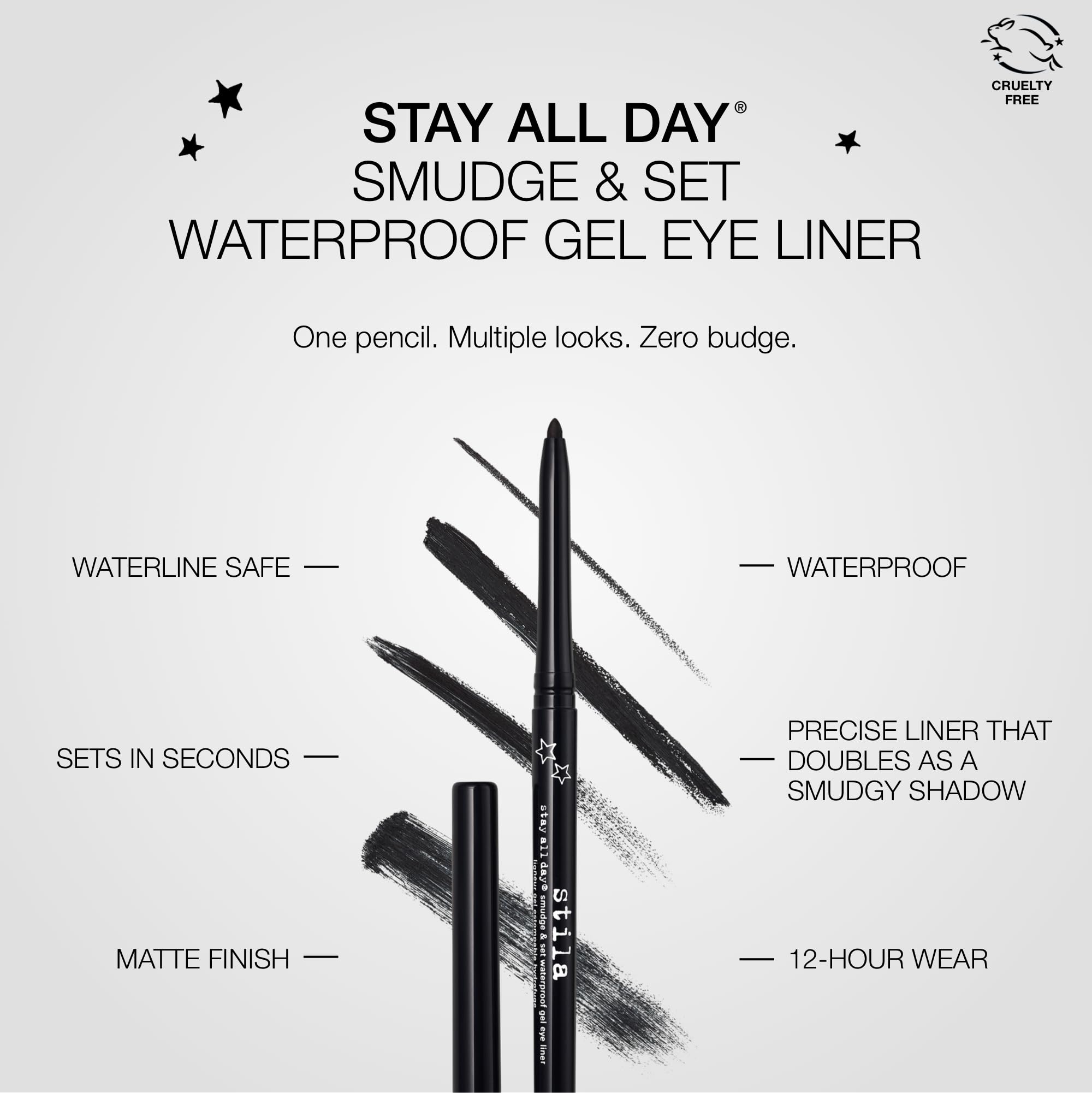 Foto 3 | Delineador De Ojos En Gel Impermeable Stila Stay All Day  Smudge & Set - Venta Internacional.