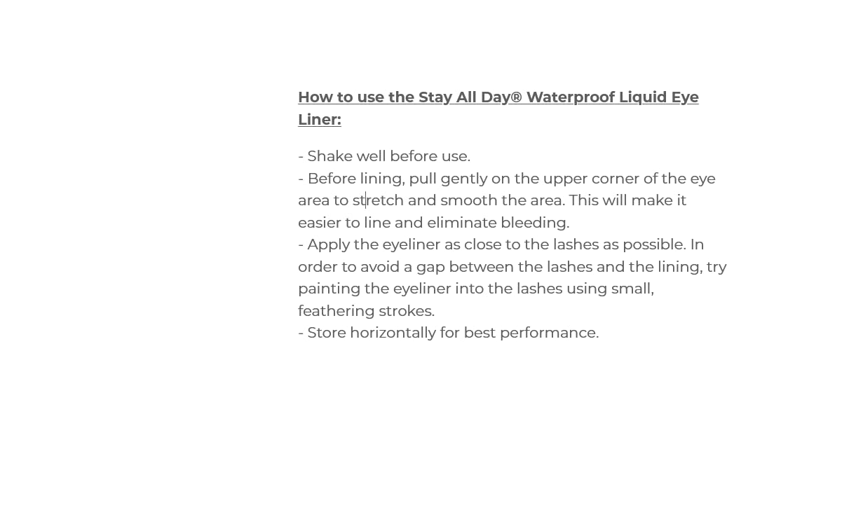 Foto 7 pulgar | Delineador De Ojos Líquido Stila Stay All Day Waterproof Intense Black - Venta Internacional.