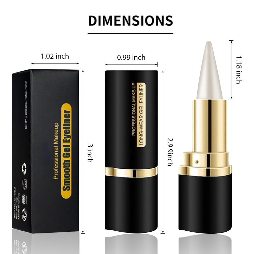 Foto 8 pulgar | Set De Maquillaje Evpct En Gel Delineador De Ojos A Prueba De Agua Negro Plateado - Venta Internacional.