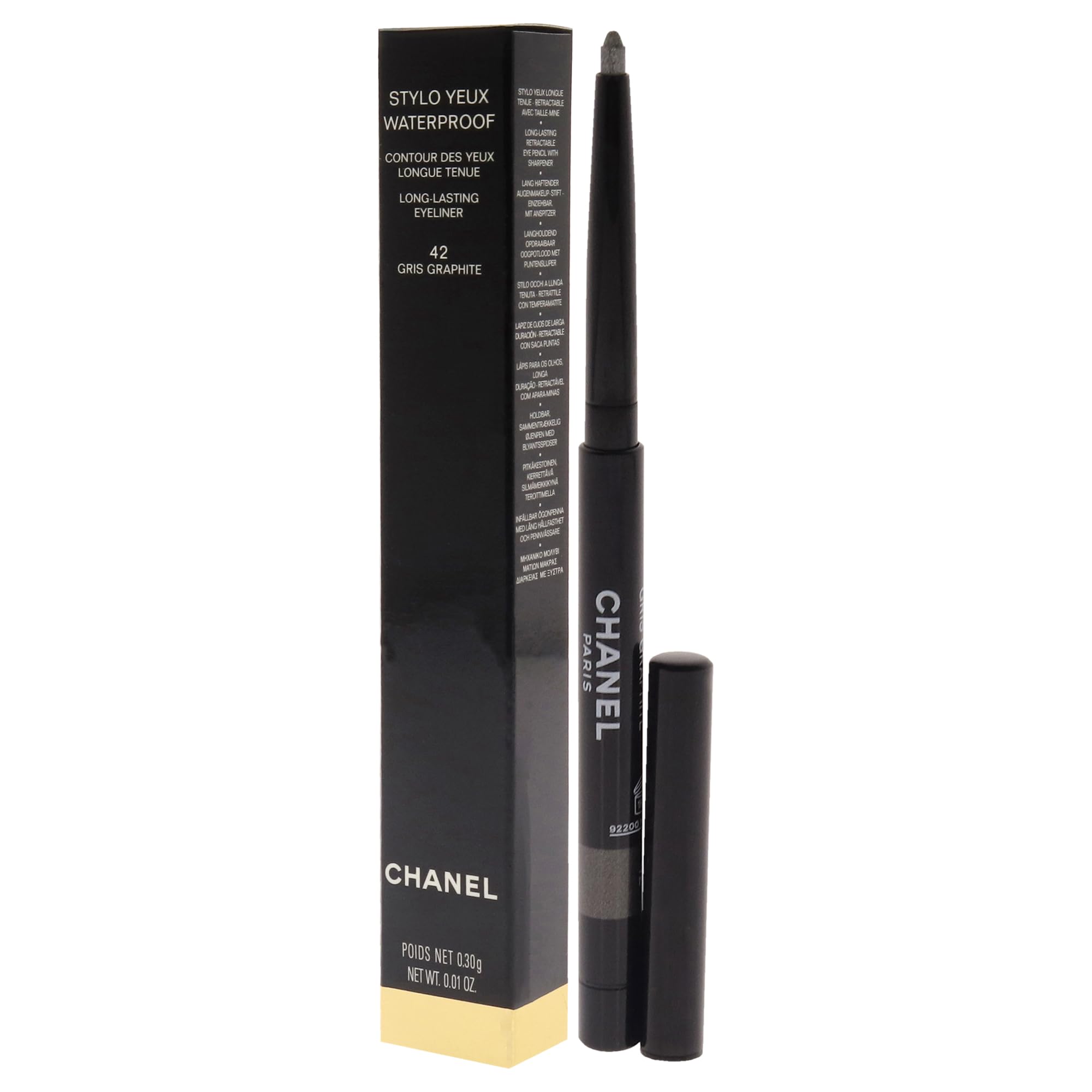 Foto 5 pulgar | Delineador De Ojos Chanel Stylo Yeux Waterproof 42 Gris Graphite 0.3 Ml - Venta Internacional.