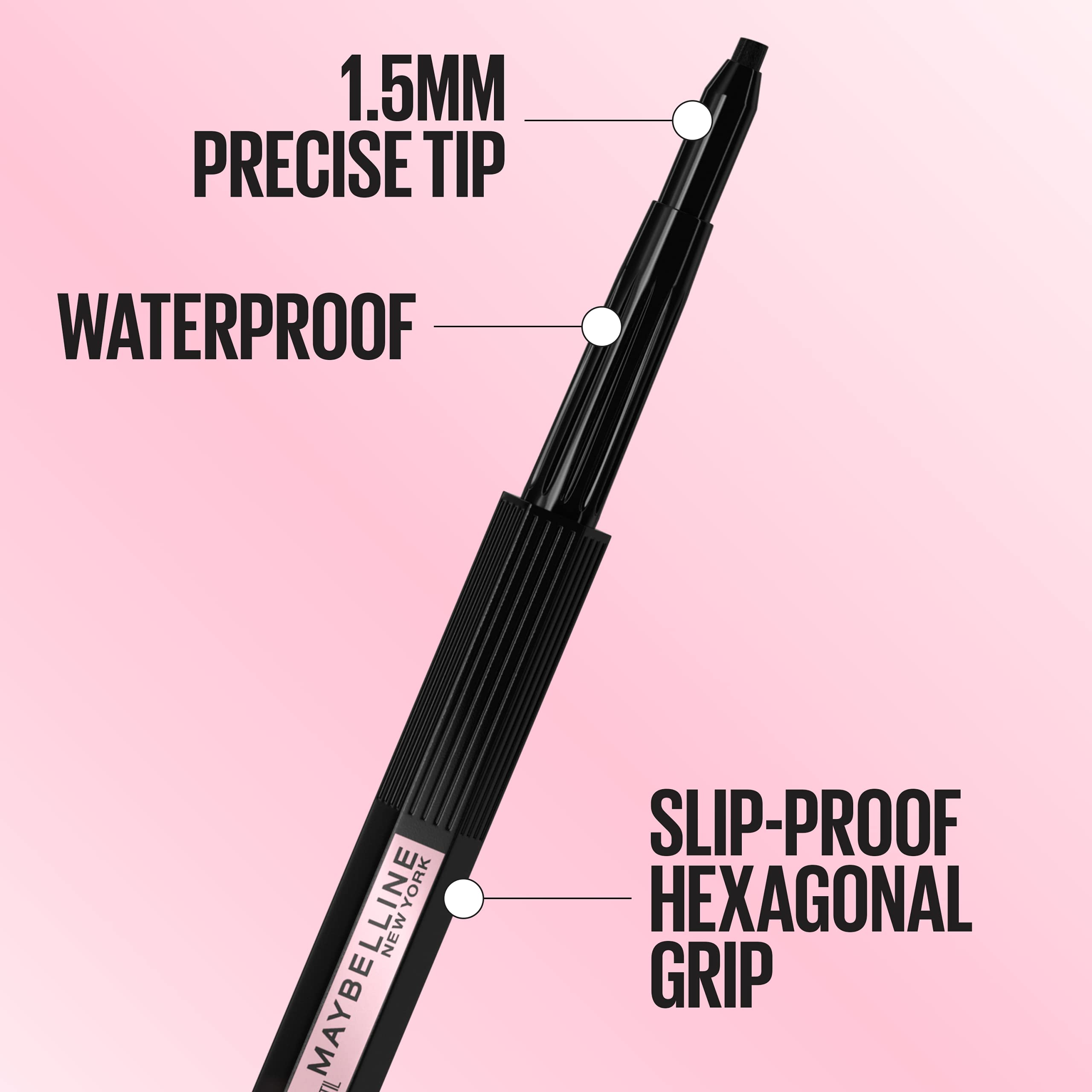 Foto 5 | Lápiz Delineador De Ojos Maybelline New York Hyper Easy Deep Brown - Venta Internacional.