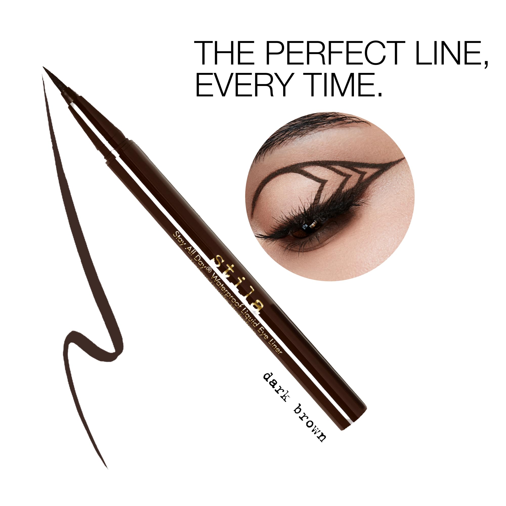 Foto 3 pulgar | Delineador De Ojos Stila Stay All Day Waterproof, Marrón Oscuro, 1 Ml - Venta Internacional.