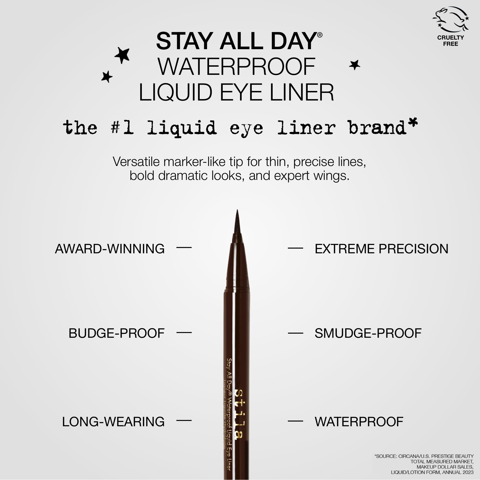 Foto 4 pulgar | Delineador De Ojos Stila Stay All Day Waterproof, Marrón Oscuro, 1 Ml - Venta Internacional.