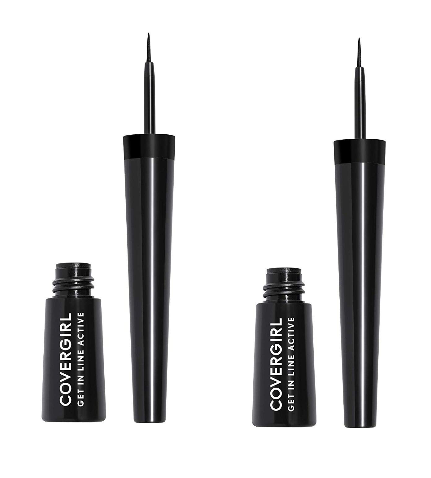 Foto 2 pulgar | Delineador De Ojos Covergirl Get In Line Active Ink Black, 2 Unidades - Venta Internacional.