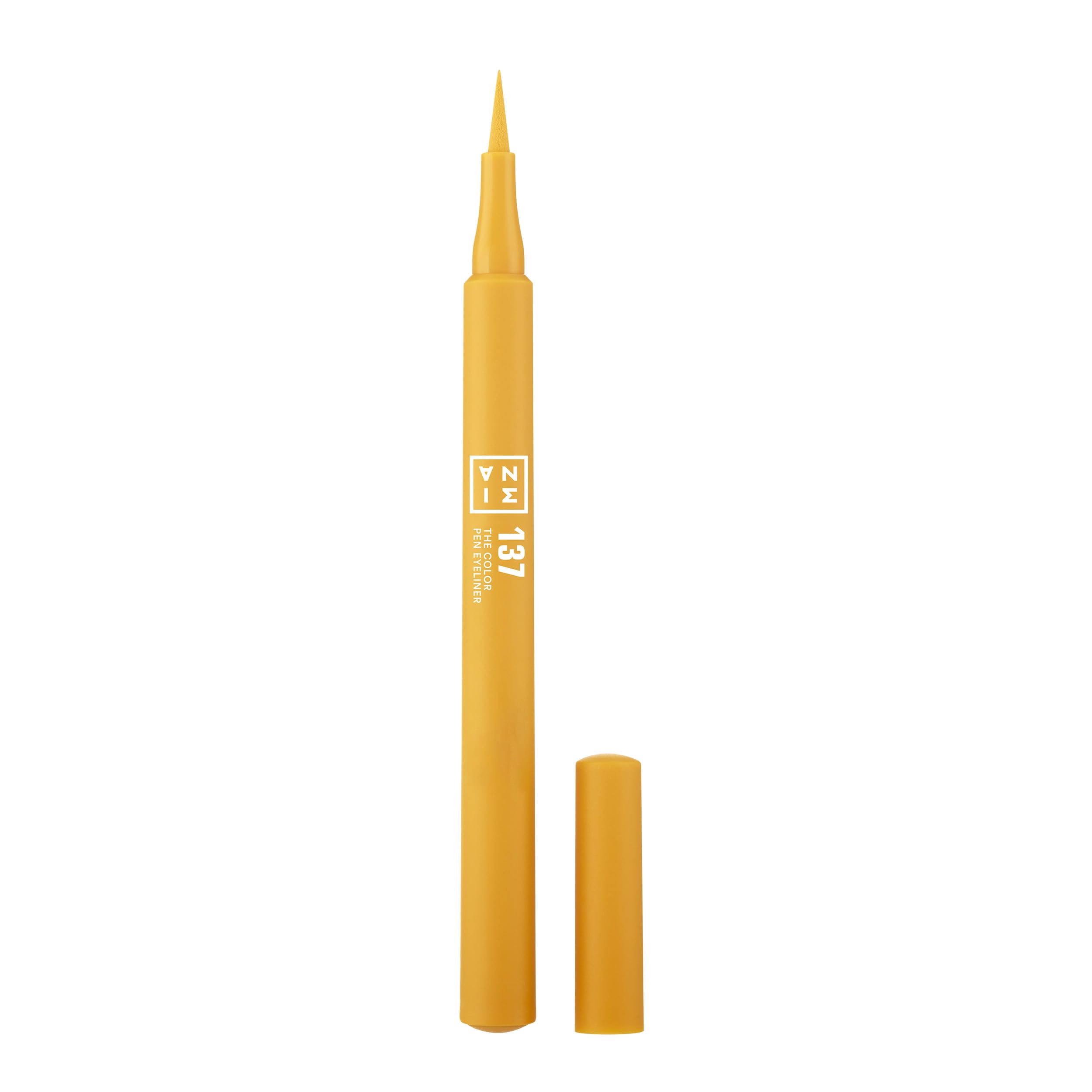 Delineador De Ojos 3ina The Color Pen 137, Punta Ultrafina 14h, Amarillo - Venta Internacional.