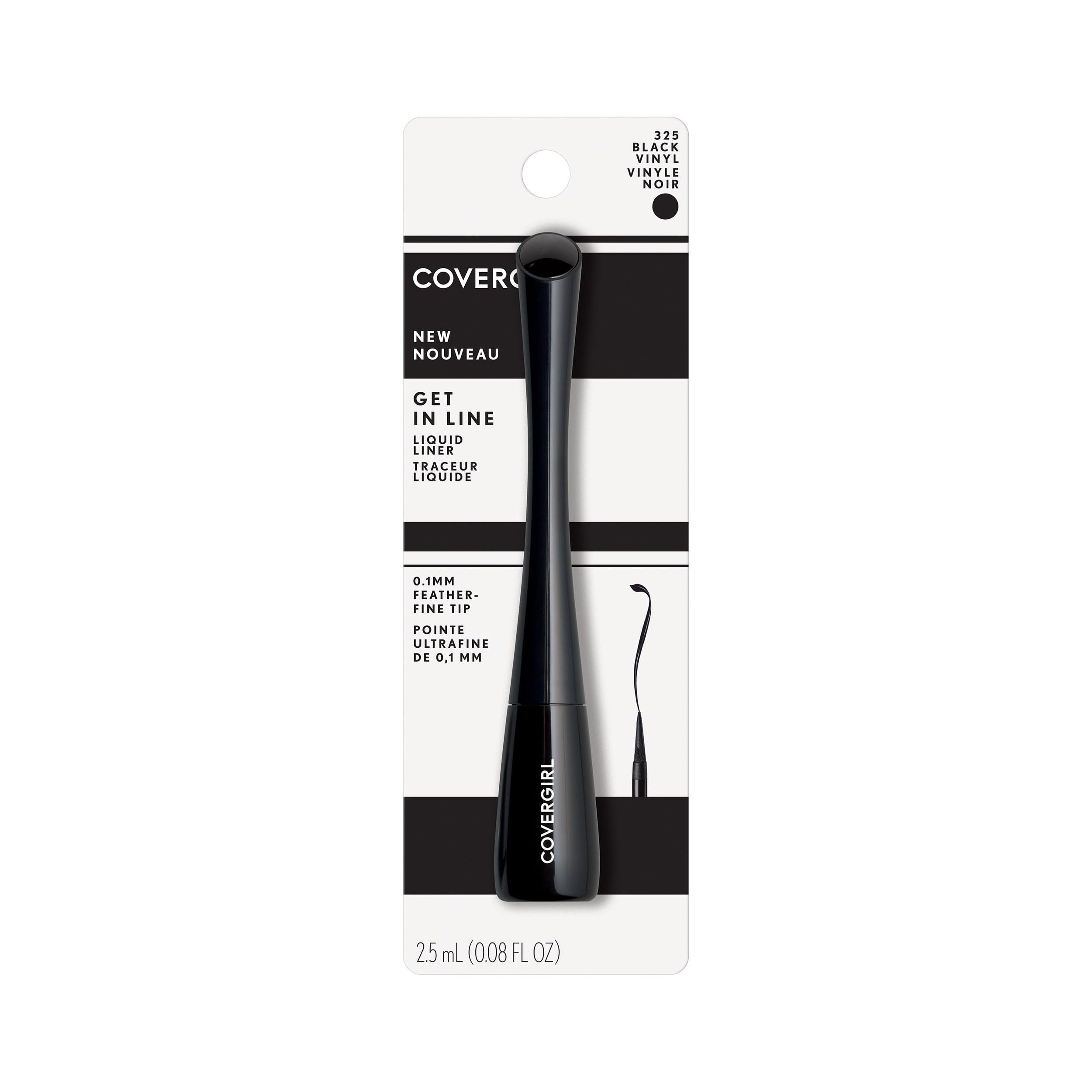 Foto 4 | Delineador Líquido Covergirl Get In Line, Vinilo Negro, 2,5 Ml - Venta Internacional.