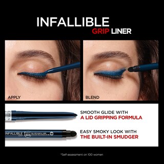 Foto 5 | Lápiz Delineador De Ojos L'oreal Paris Infallible Grip Blue Jersey 0.3 Ml - Venta Internacional.