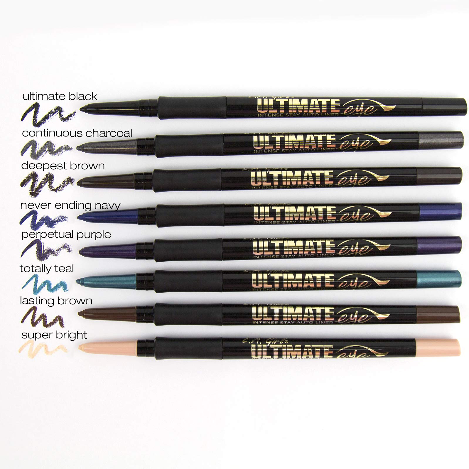 Foto 7 | Delineador De Ojos L.a. Girl Ultimate Intense Stay Auto Deepest Brown - Venta Internacional.