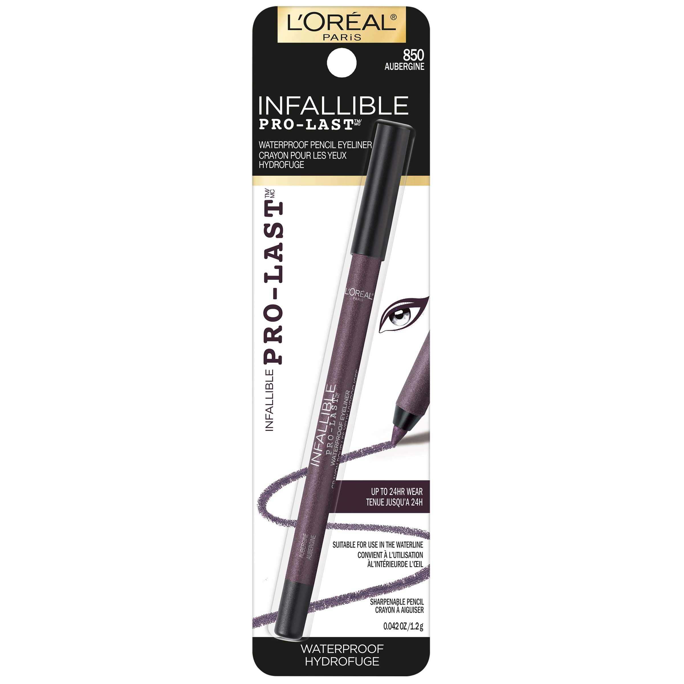 Foto 3 pulgar | Delineador De Ojos L'oreal Paris Infallible Pro-last Pencil Berenjena - Venta Internacional.