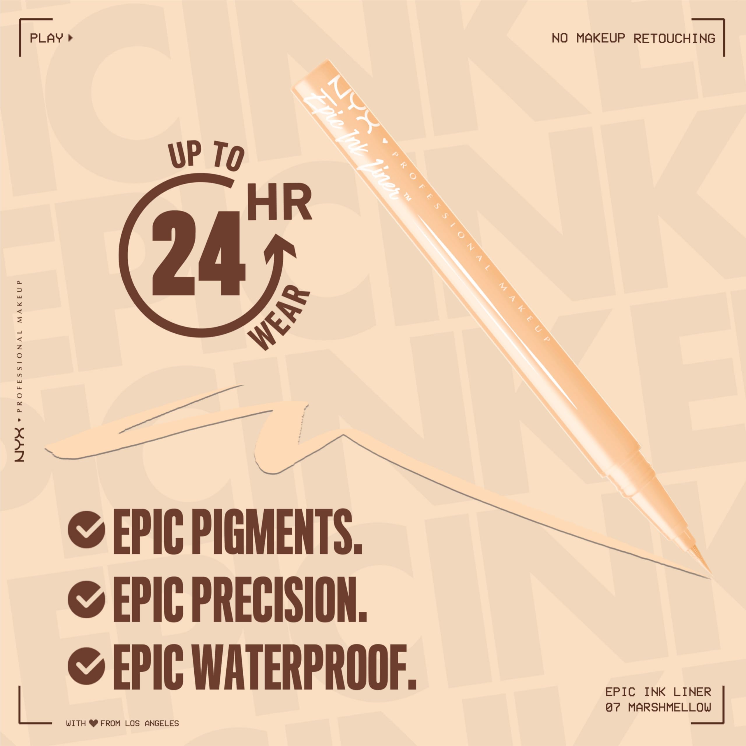 Foto 6 pulgar | Delineador Líquido Impermeable Nyx Professional Makeup Epic Ink - Venta Internacional.