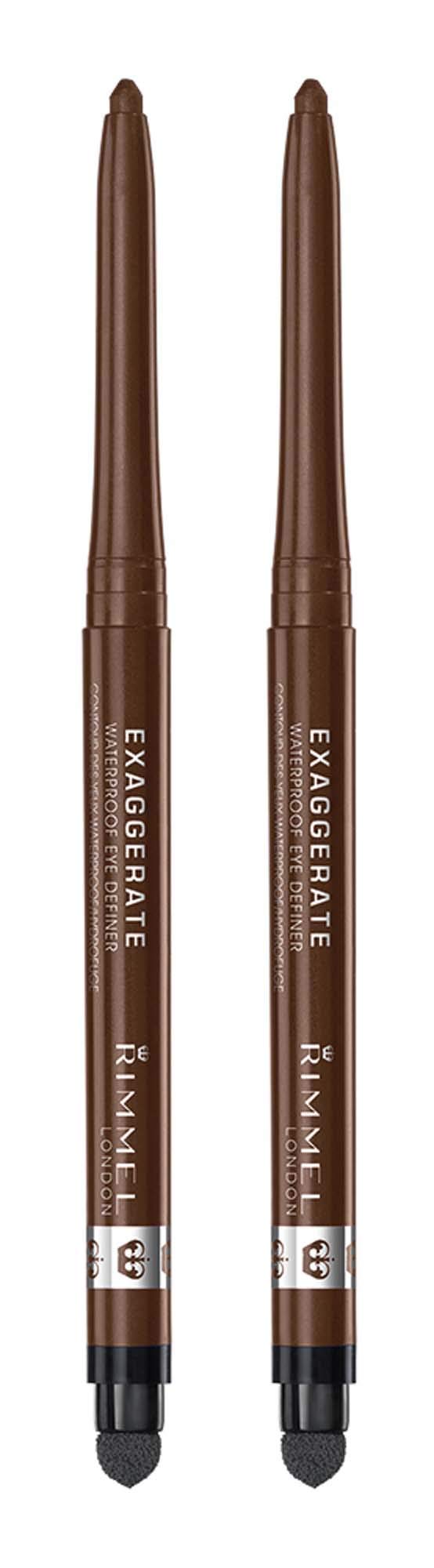 Foto 2 pulgar | Delineador De Ojos Rimmel London Exagerate Auto Waterproof Rich Brown - Venta Internacional.