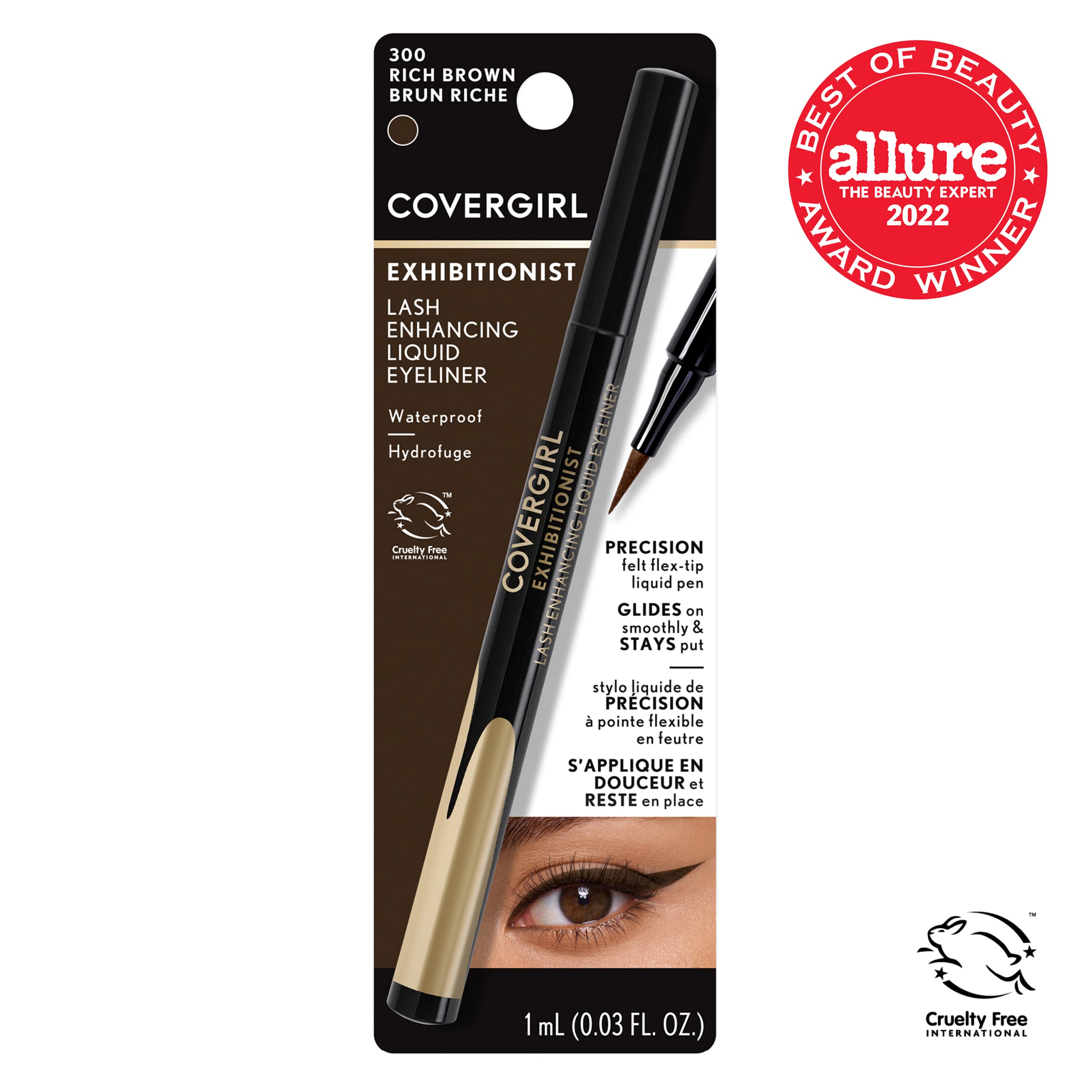 Foto 3 pulgar | Delineador Líquido Covergirl Exhibitionist Rich Brown Waterproof - Venta Internacional.