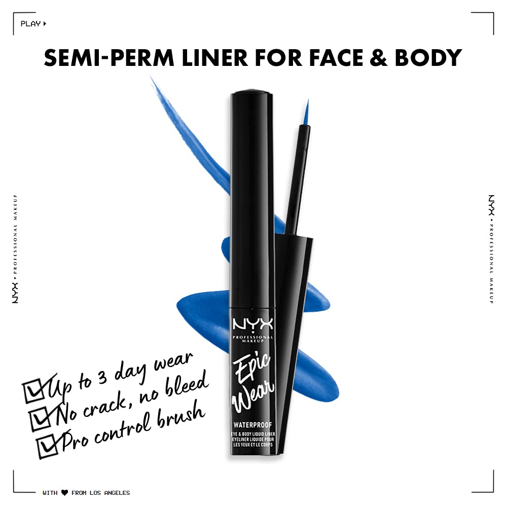 Foto 4 pulgar | Delineador De Ojos Nyx Professional Makeup Epic Wear Liquid Sapphire - Venta Internacional.