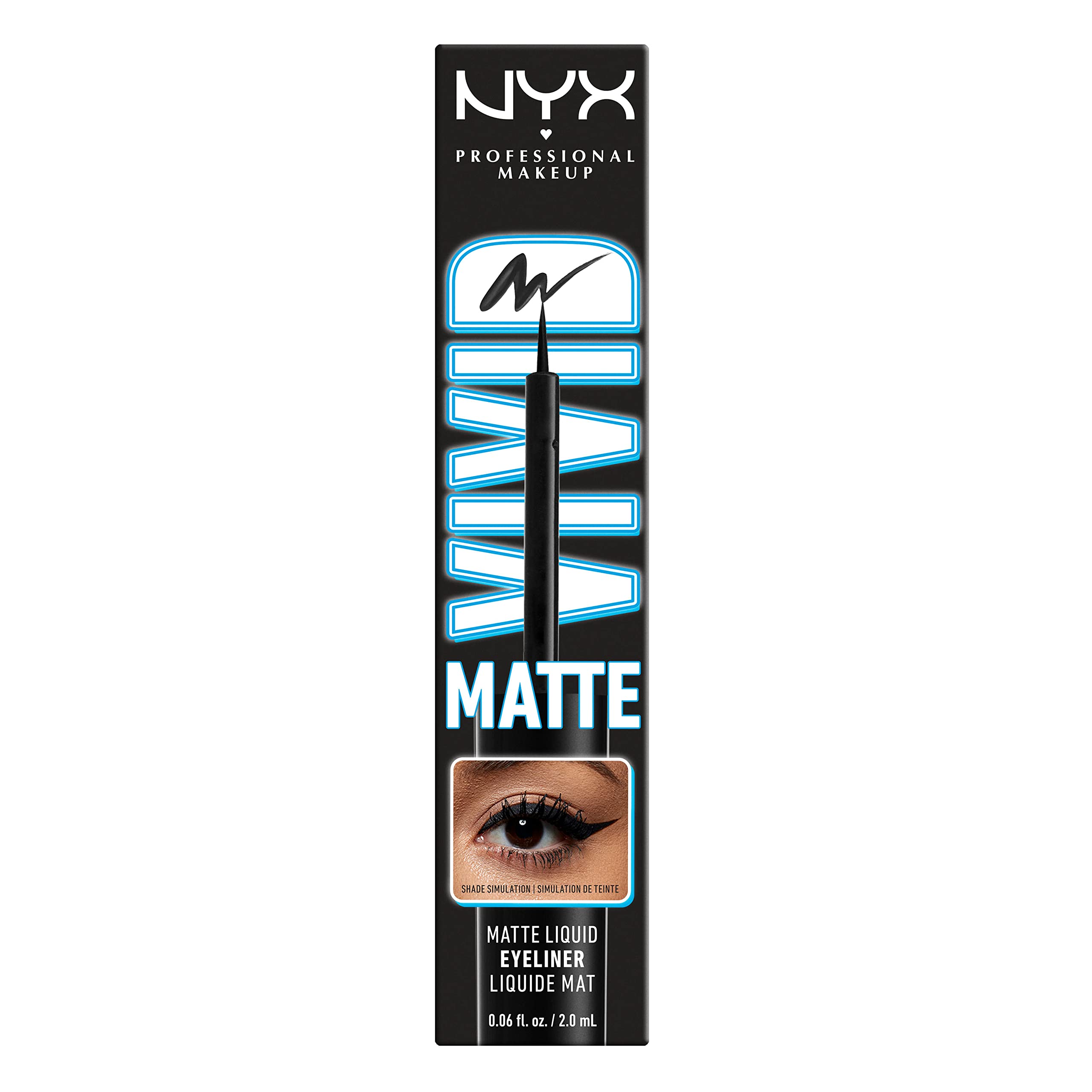 Foto 8 pulgar | Eyeliner Nyx Professional Makeup Vivid Matte Liquid Black - Venta Internacional.