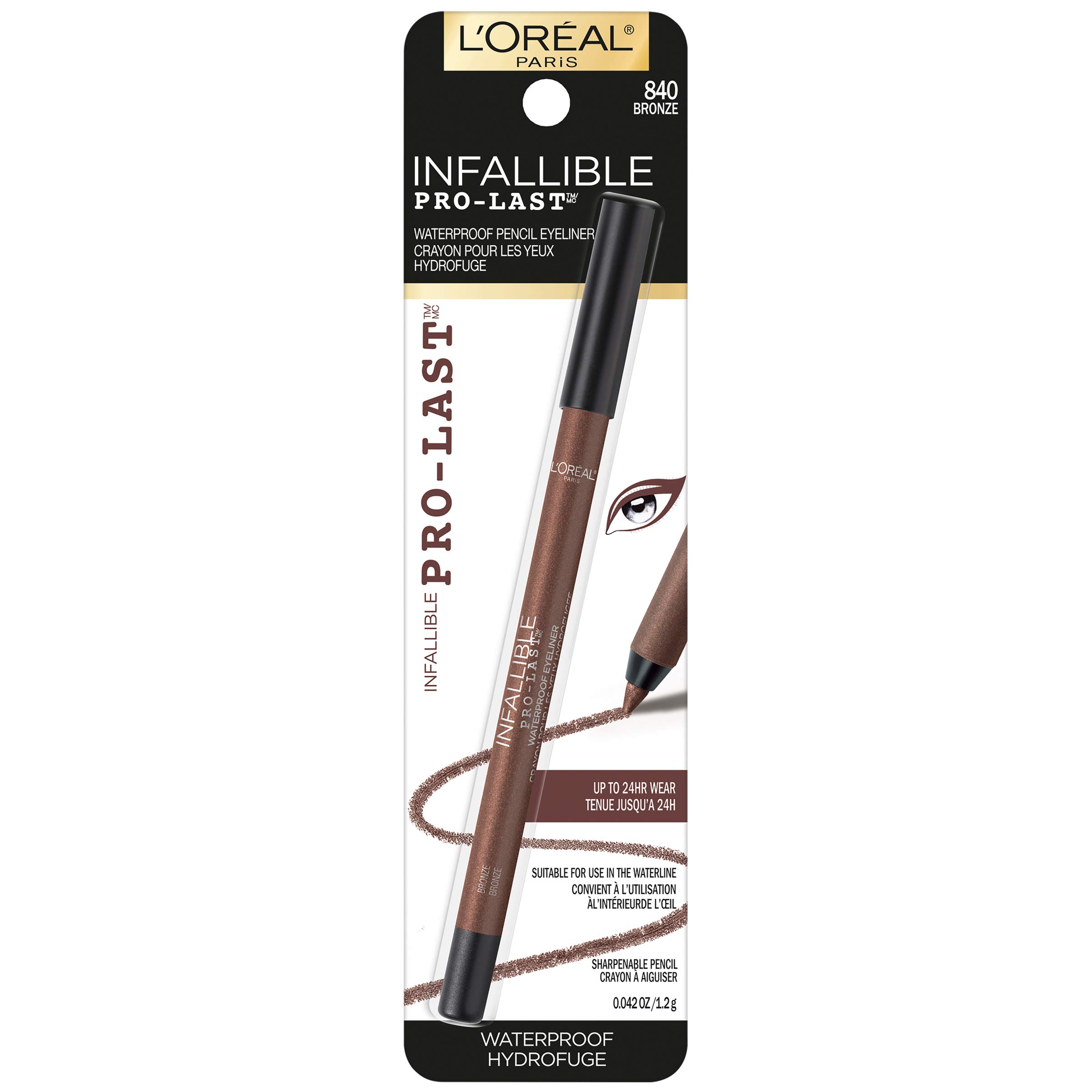 Foto 3 pulgar | Delineador De Ojos L'oreal Paris Infallible Pro-last Waterproof Bronze - Venta Internacional.