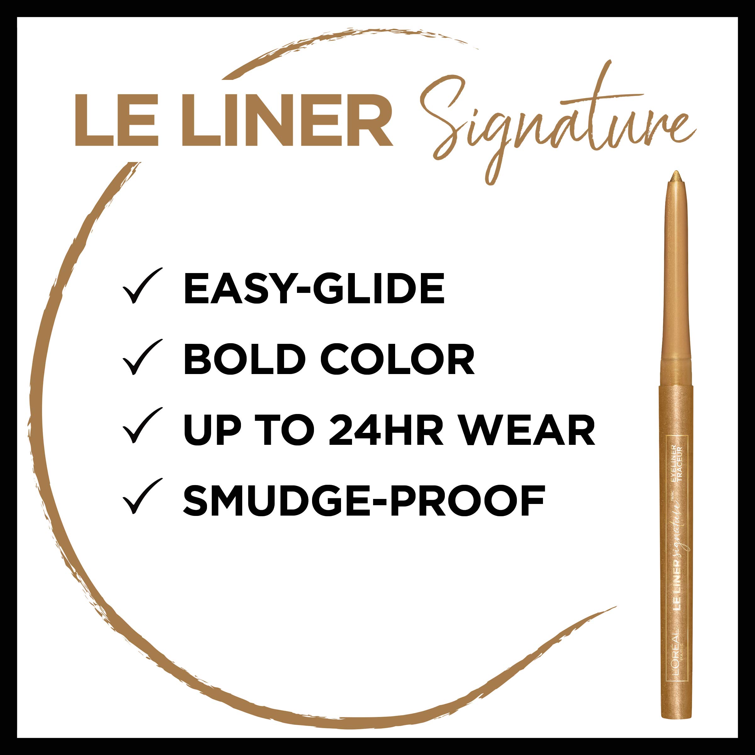 Foto 2 | Delineador De Ojos L'oréal Paris Le Liner Signature Gold Velvet 0.3 Ml - Venta Internacional.