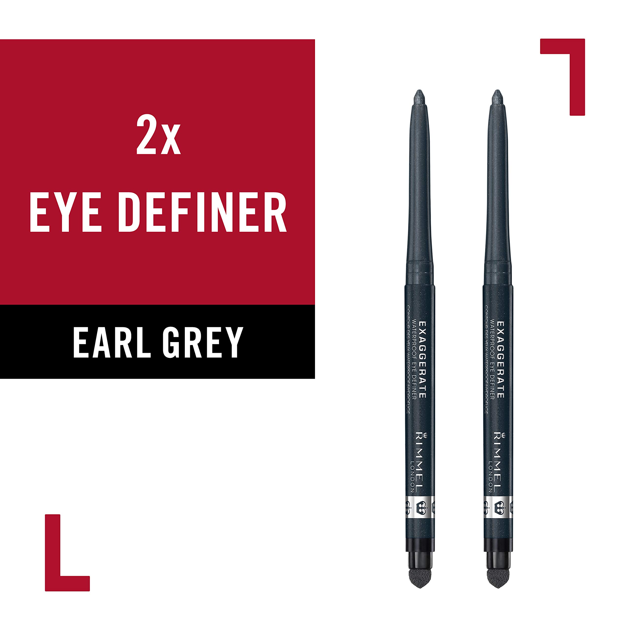 Foto 3 pulgar | Delineador De Ojos Rimmel Exagerate Eye Definer Earl Grey, Paquete De 2 - Venta Internacional.