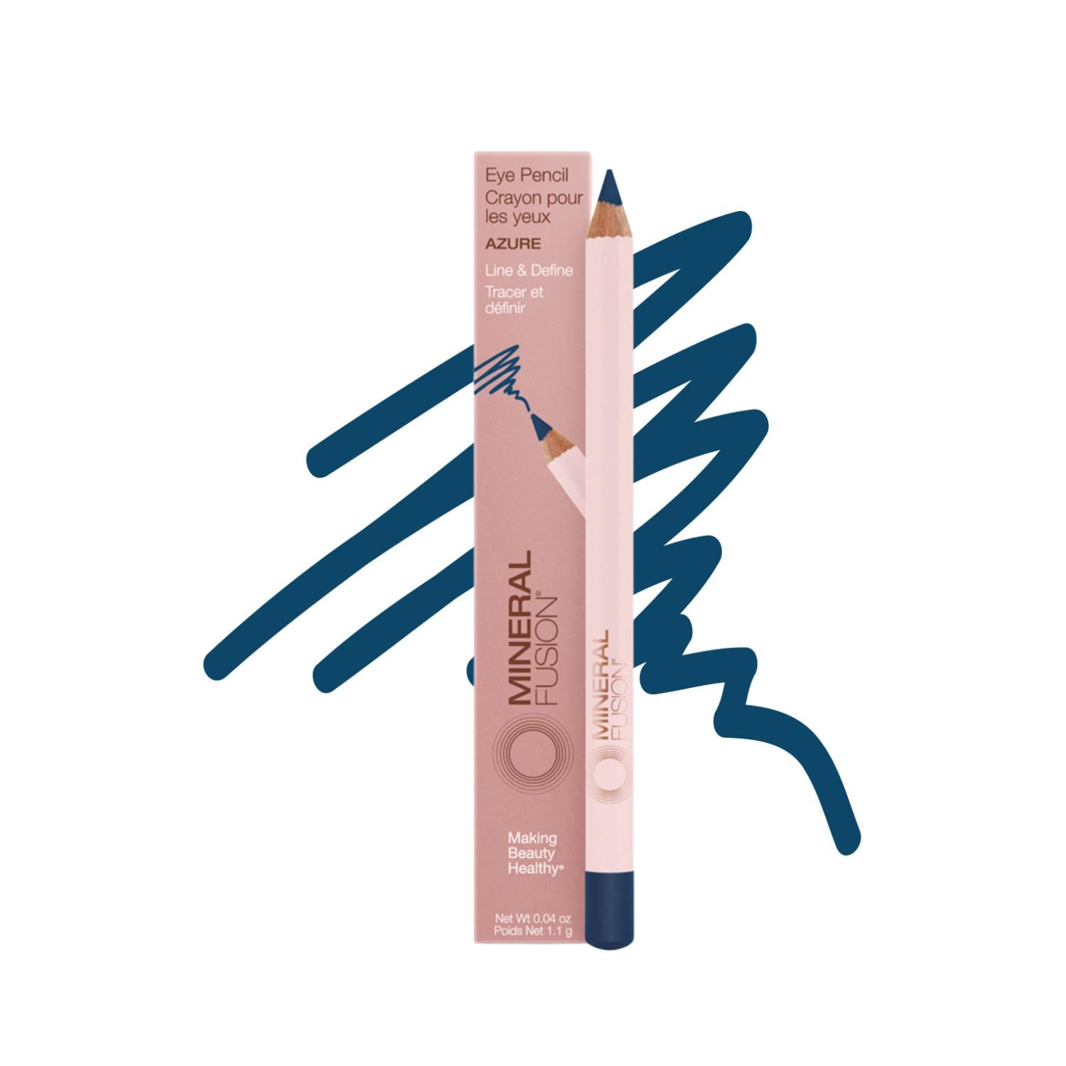 Lápiz De Ojos Mineral Fusion Azure Navy Blue 1.2 Ml - Venta Internacional.