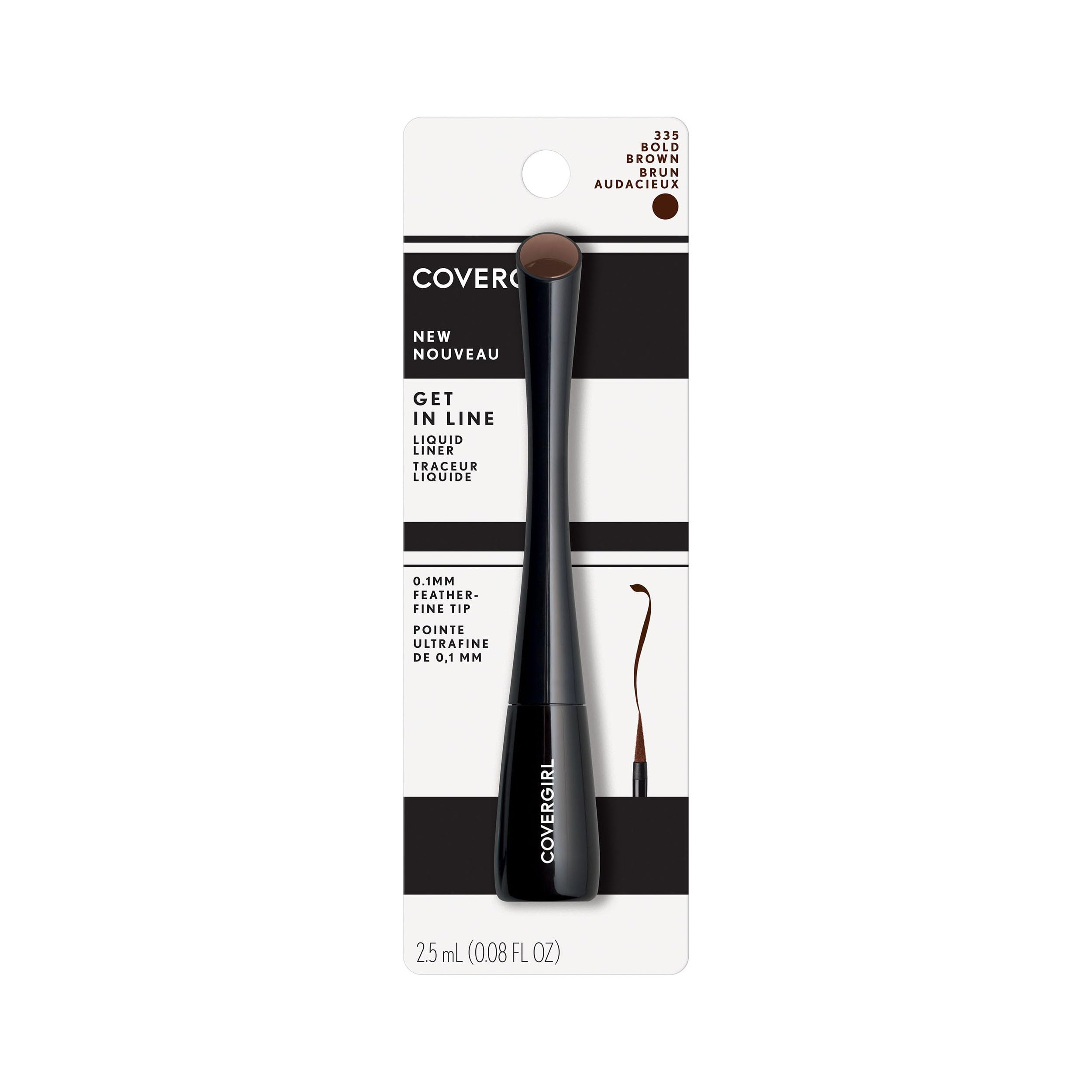 Foto 5 pulgar | Delineador De Ojos Líquido Covergirl Get In Line Bold Brown 18 Ml - Venta Internacional.