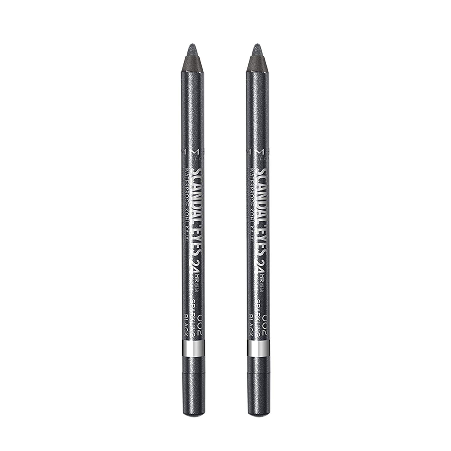 Delineador De Ojos Rimmel Scandaleyes Waterproof Kohl Kajal Sparkling Black - Venta Internacional.