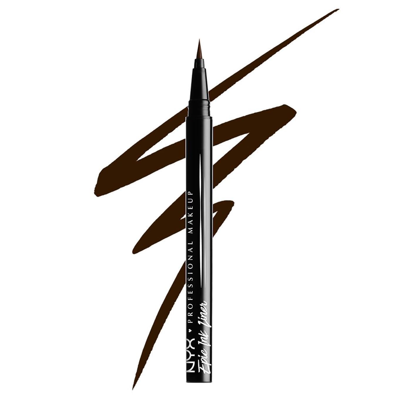 Delineador Líquido Impermeable Nyx Professional Makeup Epic Ink Brown - Venta Internacional.