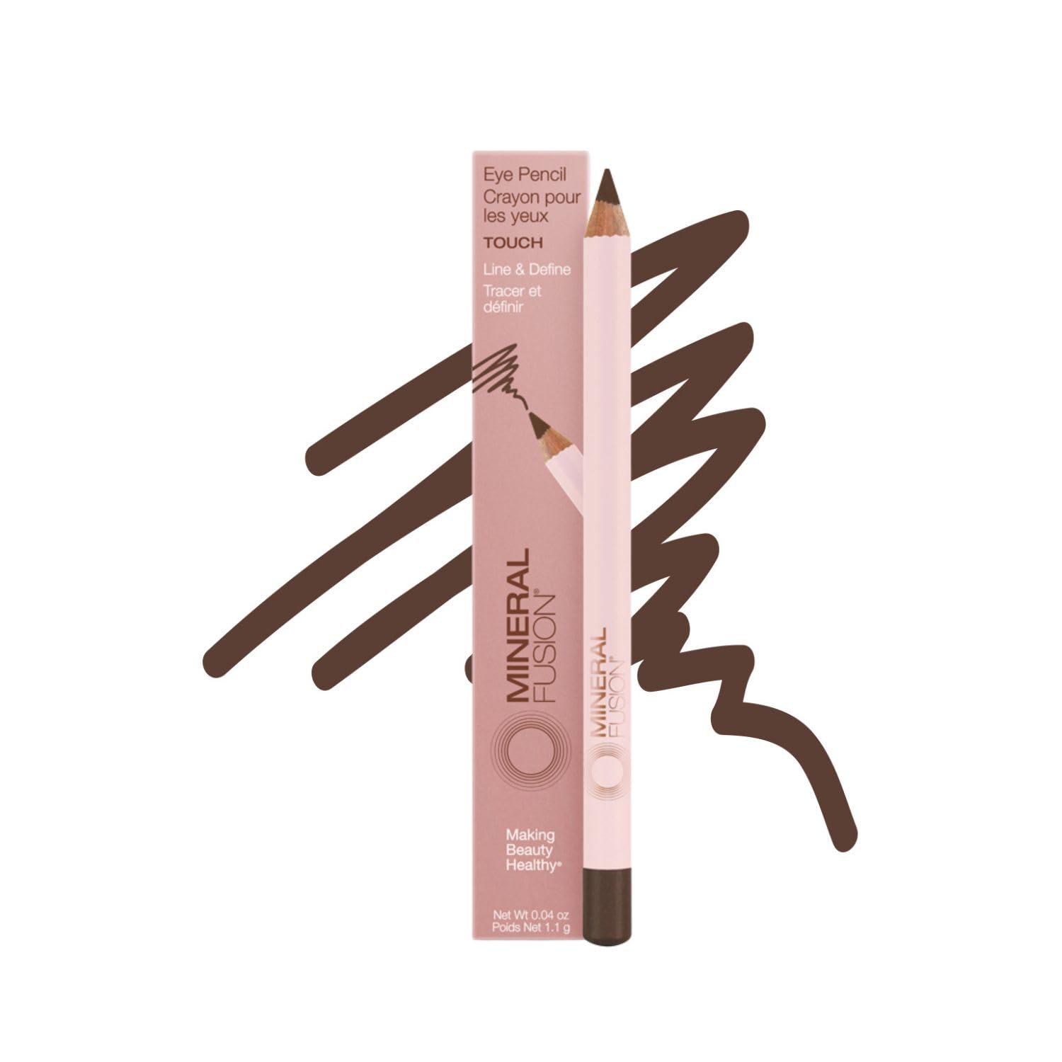 Lápiz De Ojos Mineral Fusion Brown Oscuro Con Manzanilla De 1,2 Ml - Venta Internacional.