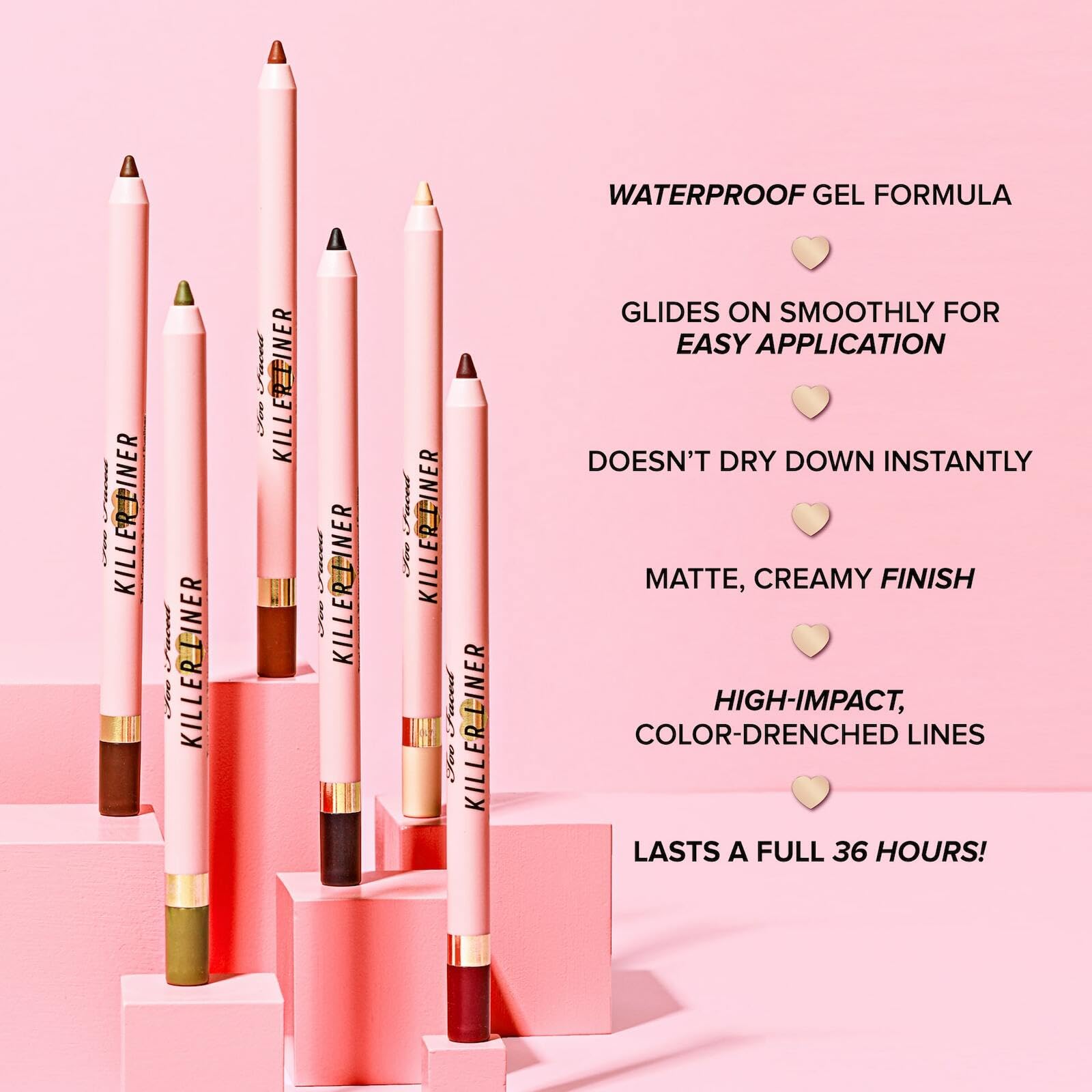 Foto 4 | Lápiz Delineador De Ojos Too Face Killer Liner, 36 Horas, Resistente Al Agua - Venta Internacional.