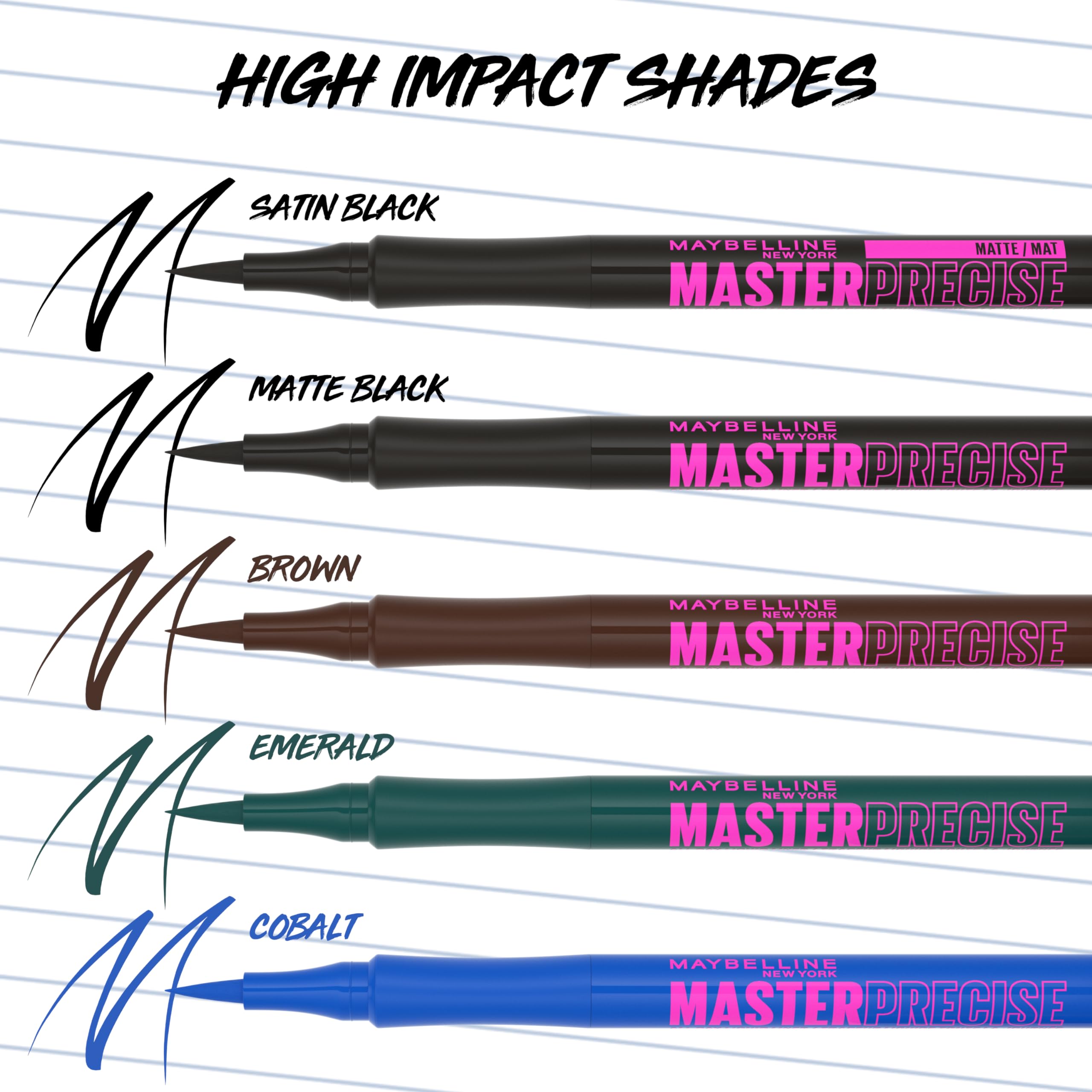 Foto 6 pulgar | Delineador Líquido Maybelline Master Precise, Resistente Al Agua Durante 30 Horas - Venta Internacional.