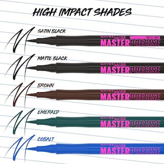 Foto 5 | Delineador Líquido Maybelline Master Precise, Resistente Al Agua Durante 30 Horas - Venta Internacional.