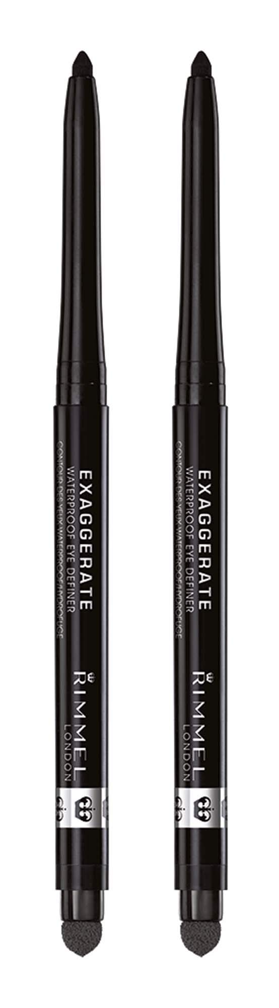 Delineador De Ojos Rimmel London Exagerate Auto Waterproof Negro 2x - Venta Internacional.