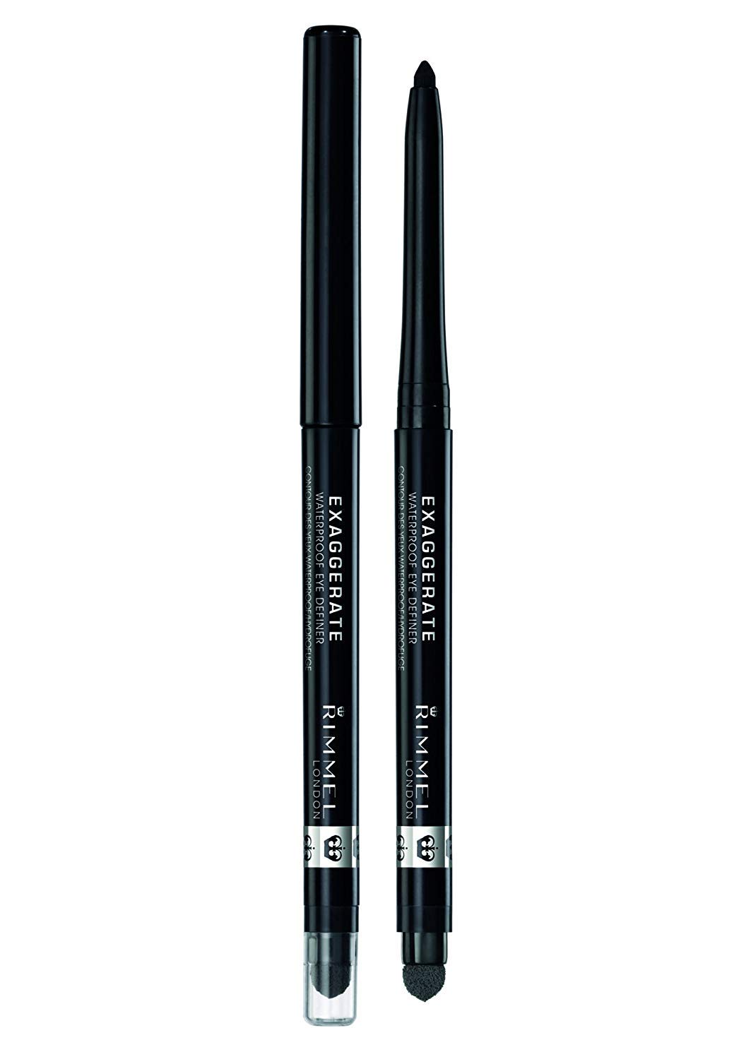 Foto 4 pulgar | Delineador De Ojos Rimmel London Exagerate Auto Waterproof Negro 2x - Venta Internacional.