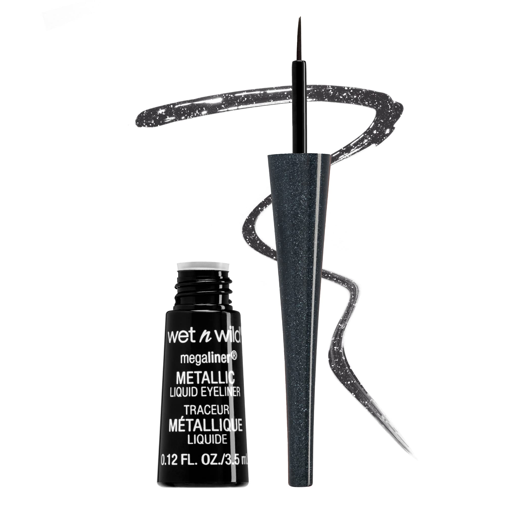 Delineador Líquido Wet N Wild Megaliner Metallic Cosmic Black - Venta Internacional.