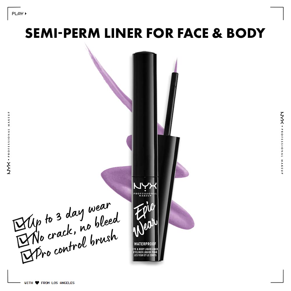 Foto 4 pulgar | Delineador De Ojos Nyx Professional Makeup Epic Wear Lila Waterproof - Venta Internacional.