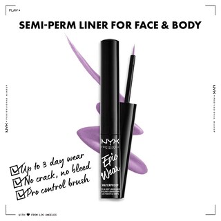 Foto 3 | Delineador De Ojos Nyx Professional Makeup Epic Wear Lila Waterproof - Venta Internacional.